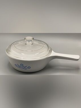Vintage CorningWare Blue Cornflower 1 Pint Saucepan With Lid 6”
